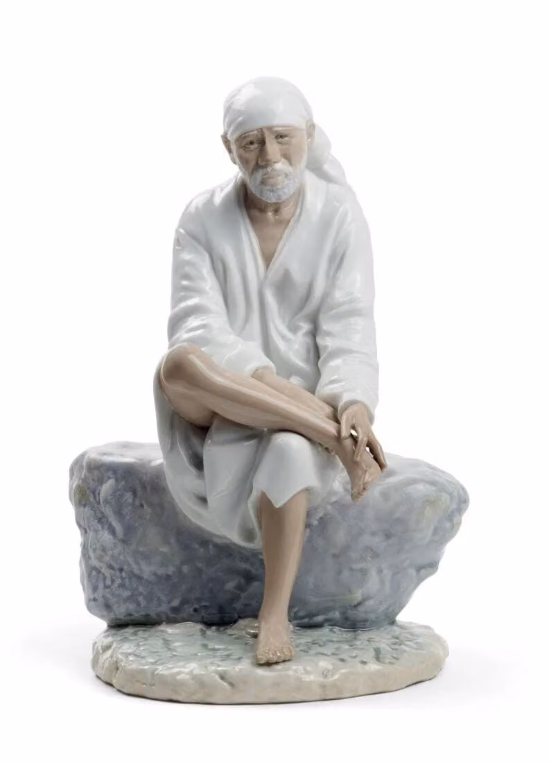 Lladró Sai Baba White Porcelain Figurine