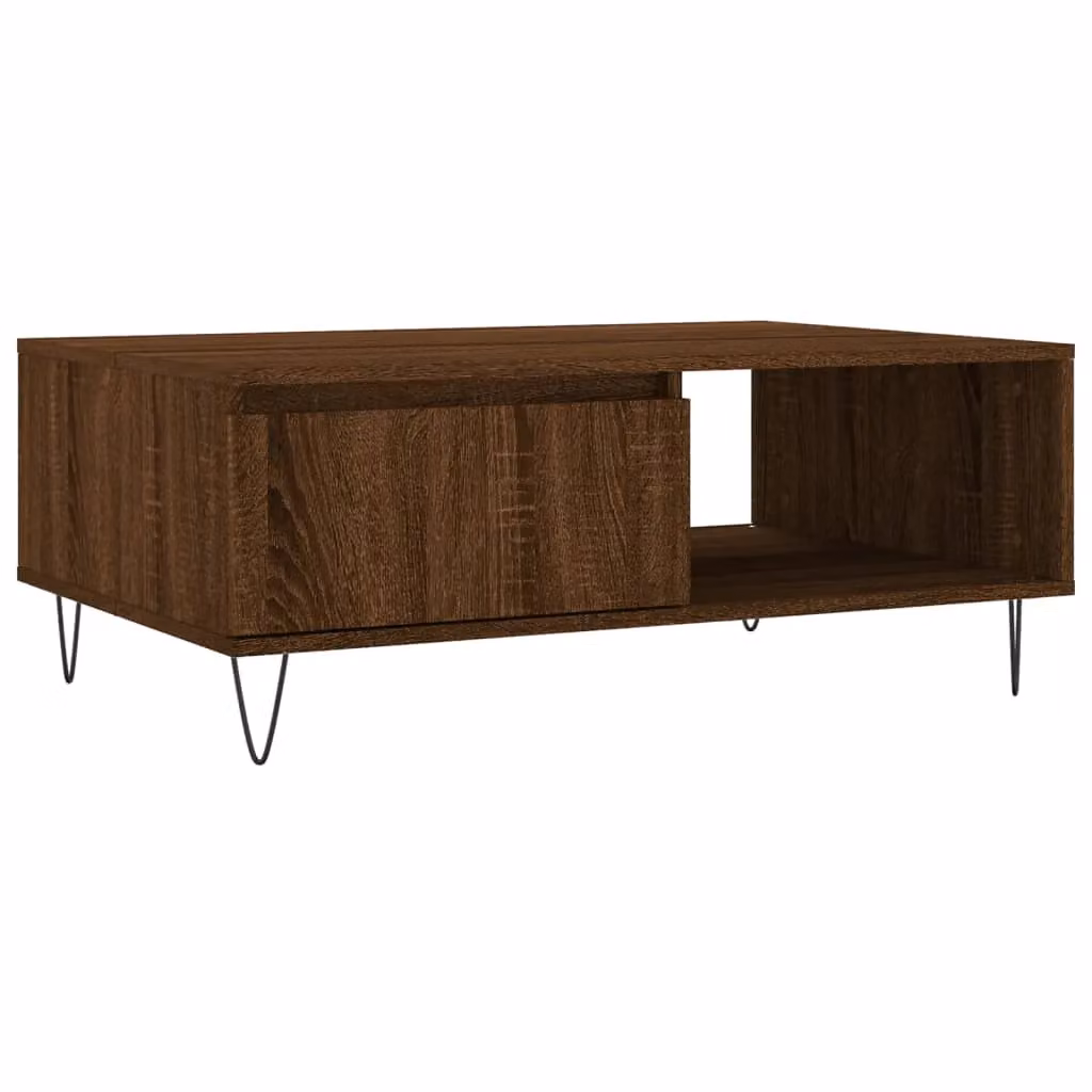 Berkfield Home Brown Oak Coffee Table, W: 90 cm, D: 60 cm, H: 35 cm – 2