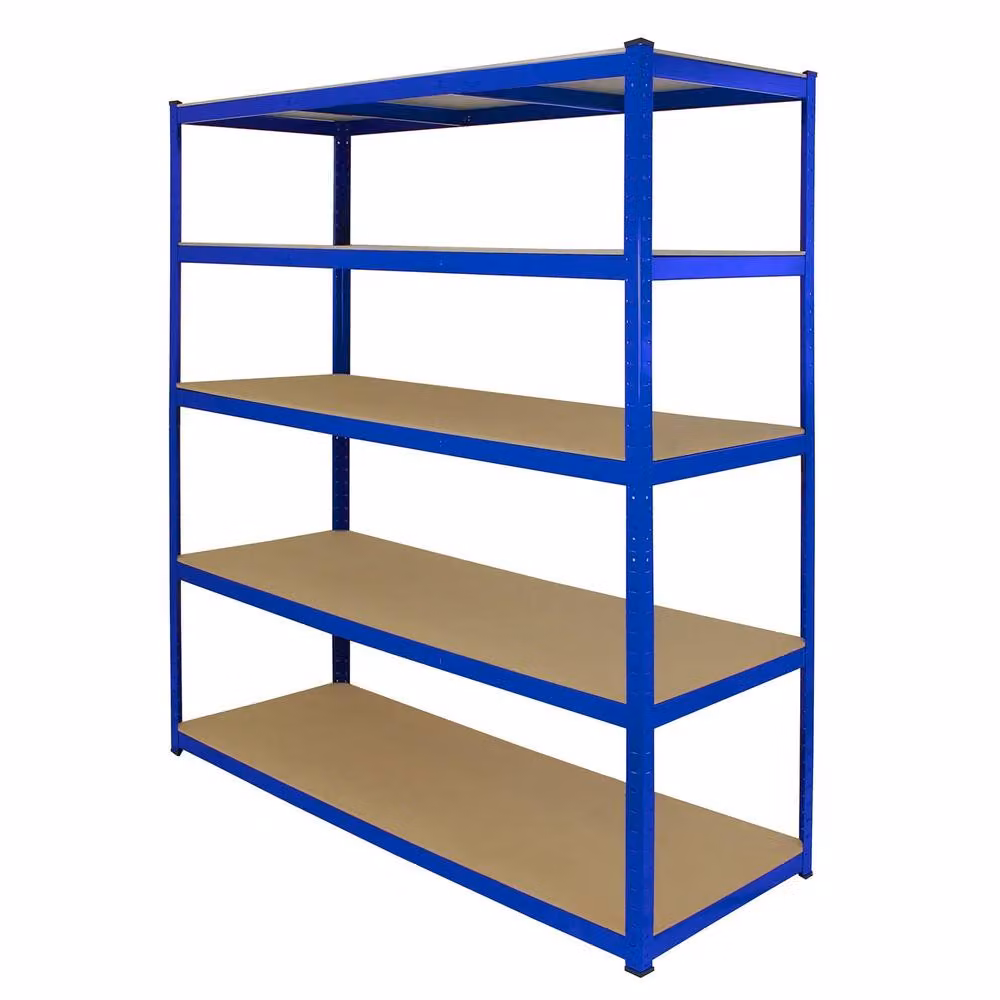 Monstershop T-Rax Extra Wide Freestanding Storage Shelves, Blue, H 180 x W 160 x D 60 cm – 3