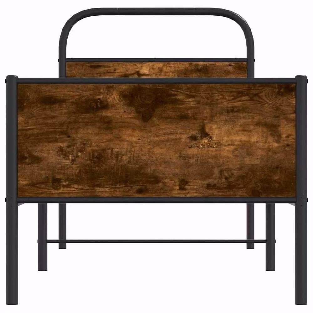 Berkfield Home Sonoma Oak Bed Frame in Brown, W/D/H: 190 x 75 x 75 cm – 3