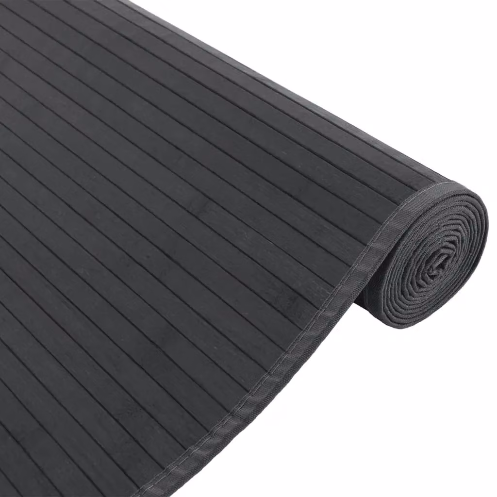 Berkfield Home Rectangular Bamboo Rug in Grey, W/D/H: 80 x 300 cm – 4