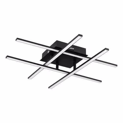 Eglo Lasana 3 LED Modern Black Metal Ceiling Light with Warm White Light