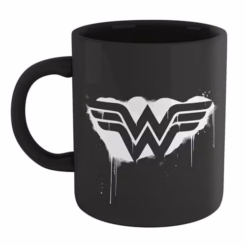 Zavvi Wonder Woman Official Licensed Graffiti Ceramic Mug in Multicolour and Black