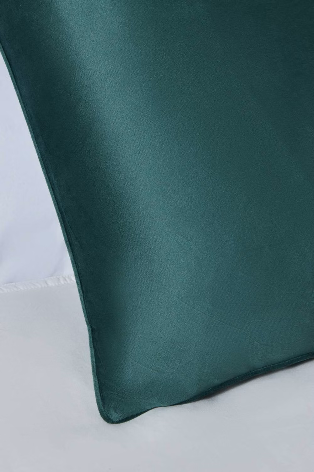 BHS Large Green Velour Piped Square Cushion, W: 59.0 cm x D: 59.0 cm x H: 1.0 cm – 2