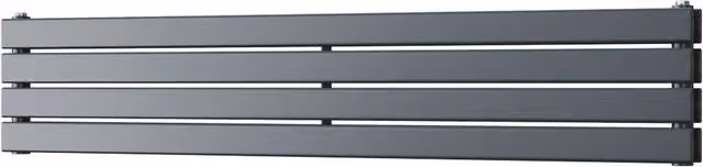 Typhoon Axis Anthracite Steel Horizontal Double Panel Designer Radiator W: 140 cm, H: 27.2 cm