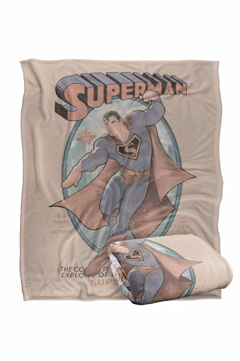 Warner Bros. Superman The Daring Exploits Super Soft Fleece Throw Blanket, Multicolour, W: 91 cm x D: 147 cm – 5