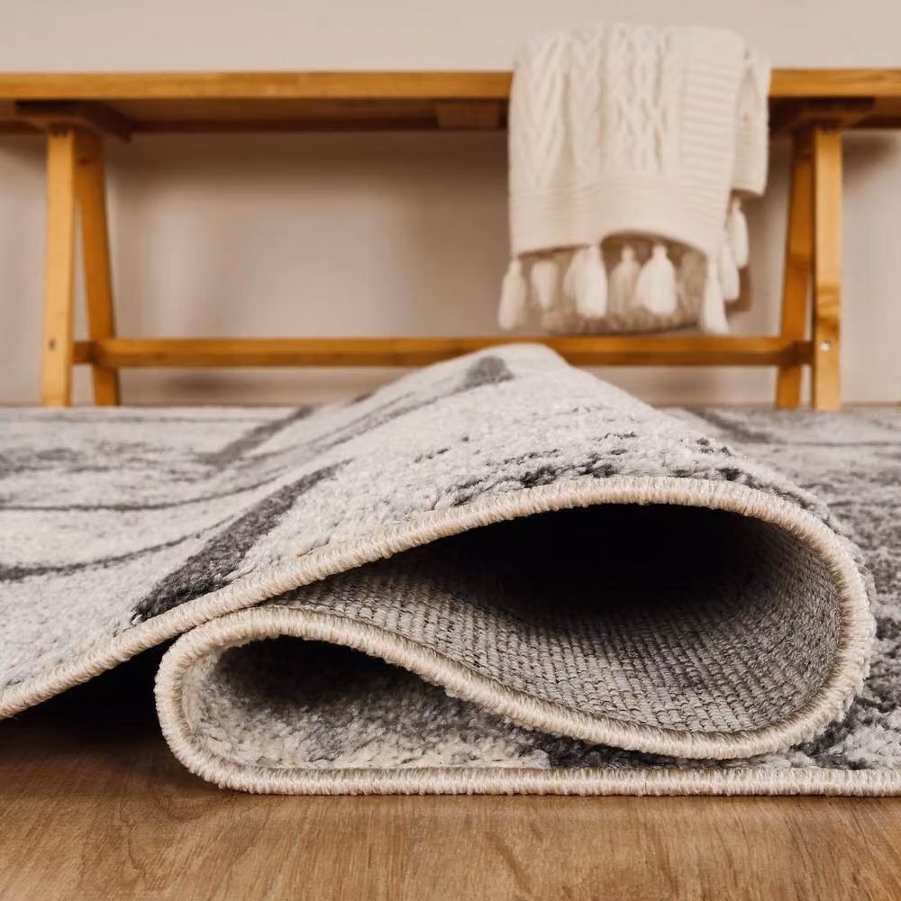 Desire Rugs Rhodes Enigma Modern Geometric Area Rug in Grey, W/D/H: 200 x 290 cm – 2