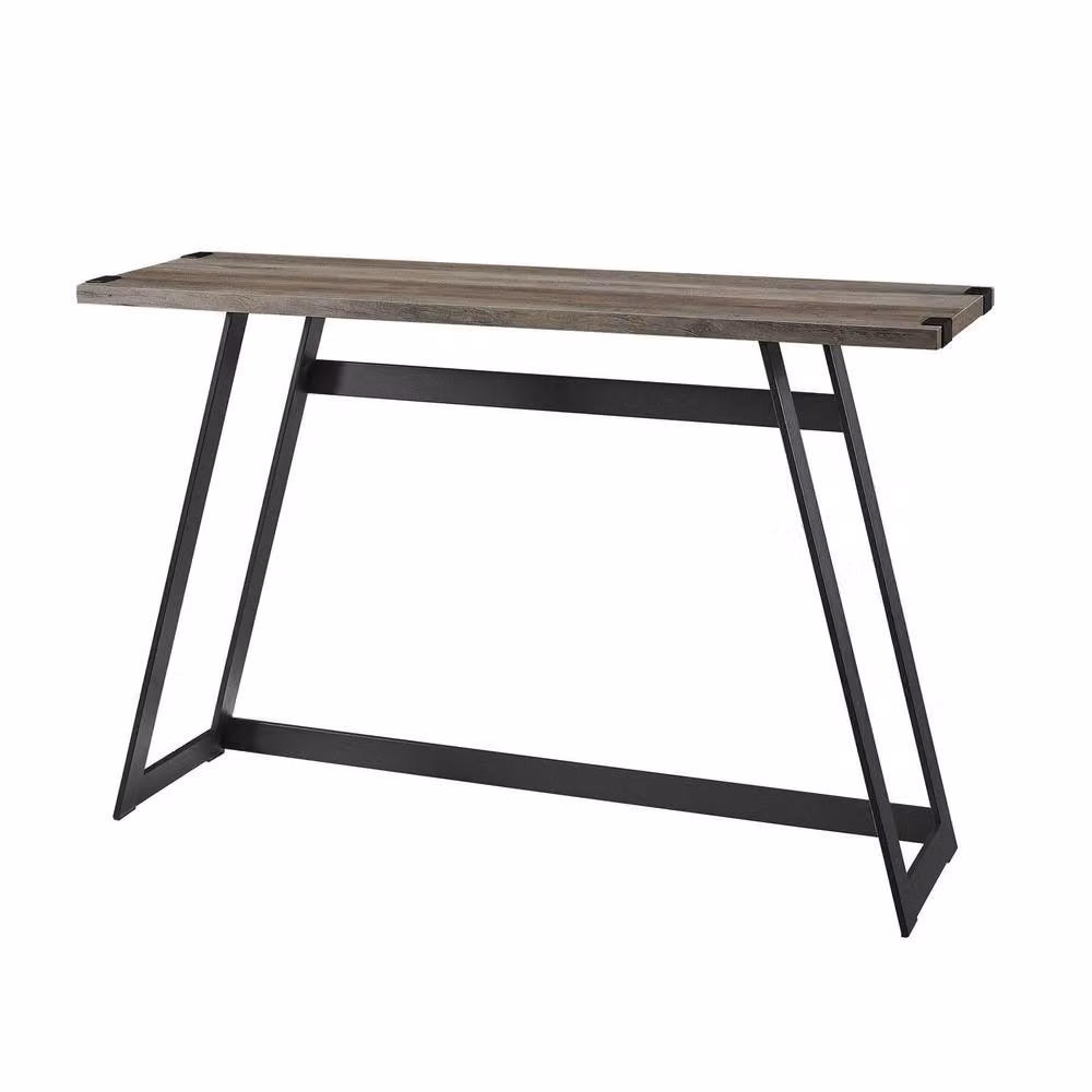 Home Source Hadley Industrial Metal Hallway Entry Console Table in Grey – 2