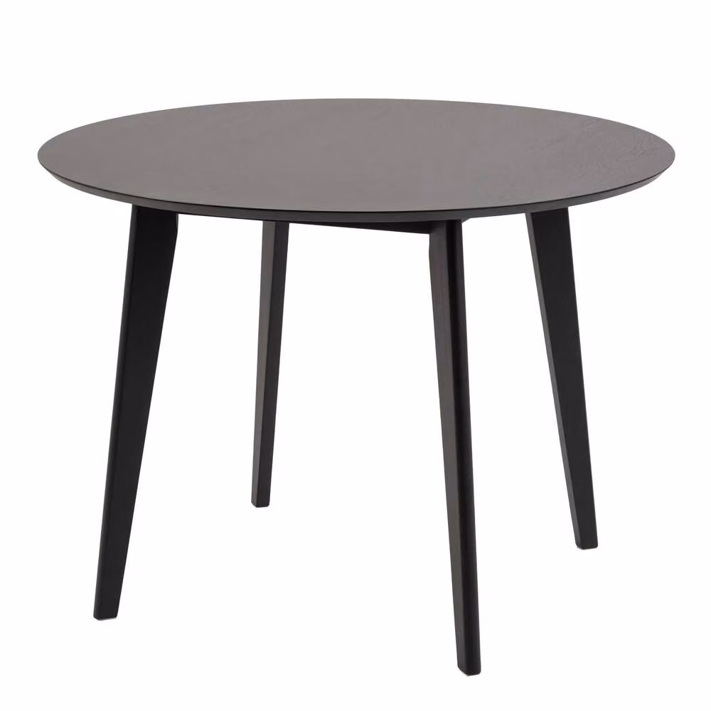 Wyld Haus Saffron Round Oak Veneer Dining Table with Black Base – 2