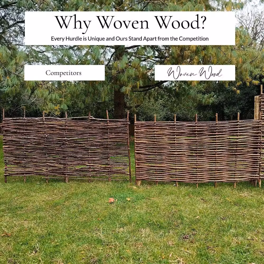 Access Garden Products Woven Wood Mat in Brown, W: 182.88 cm, H: 121.92 cm – 2