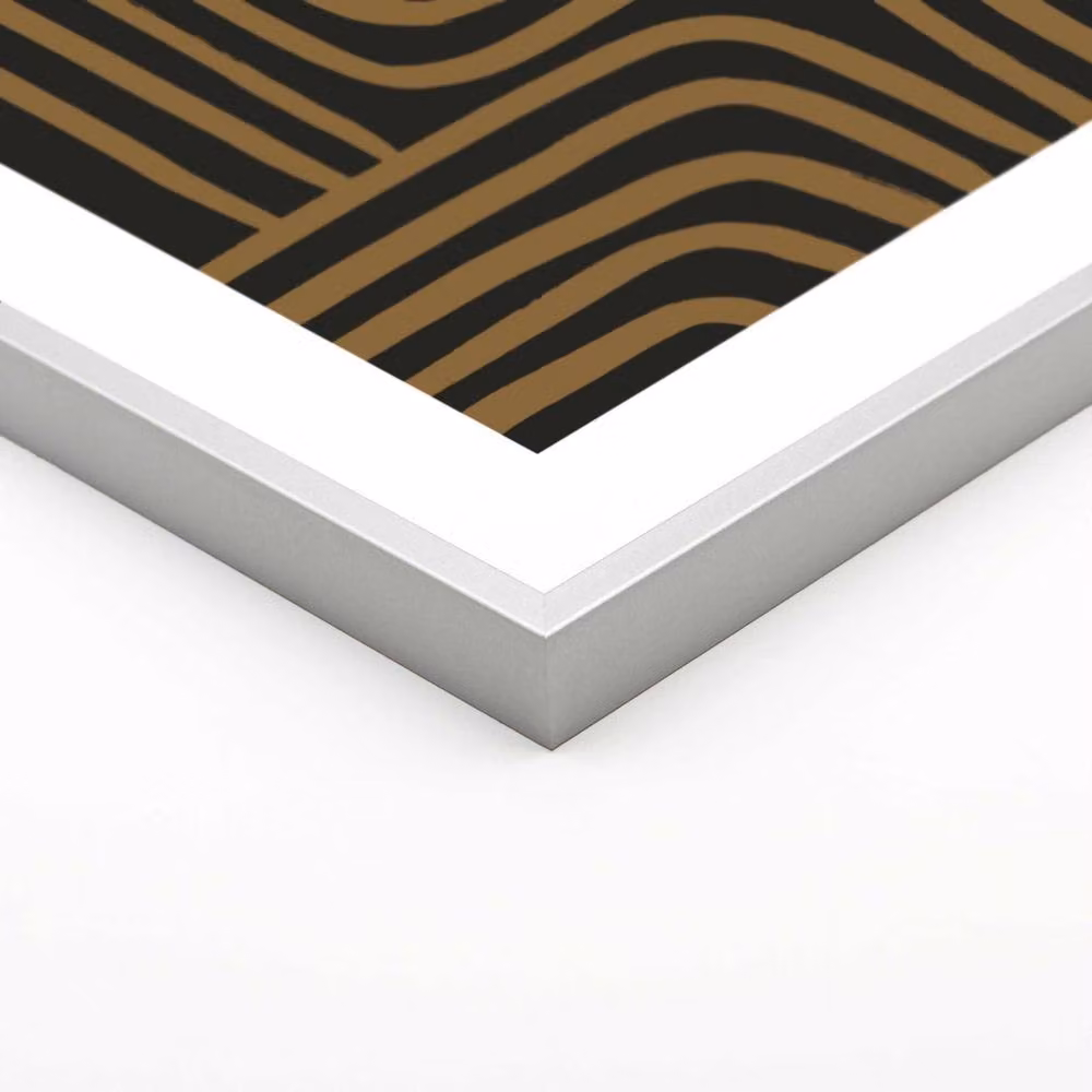 Nielsen Design Super 8 Aluminium A4 Picture Frame in Silver with Modern Abstract Art Print, W: 21 cm, H: 29.7 cm – 3