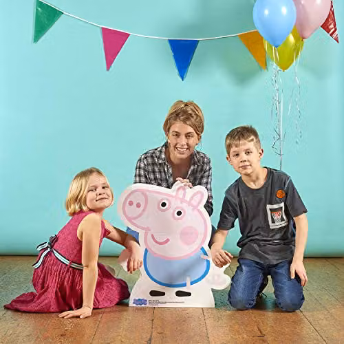 Pink George Pig Star Cutouts for Party Decorations – 2