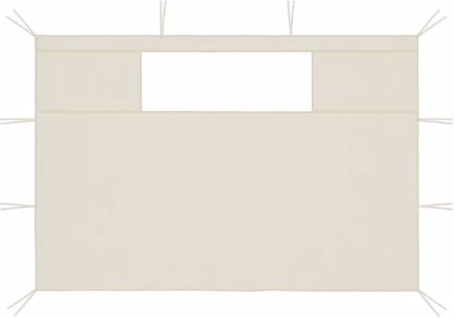 Berkfield Home Gazebo Sidewalls with Windows, 2 Piece Set, Beige PVC, W: 435 cm, H: 210 cm