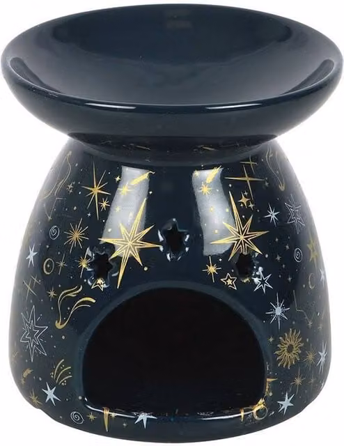 Something Different Starry Night Ceramic Oil Burner in Cobalt Blue, W/D/H: 10.5 x 10.0 x 10.0 cm – 1