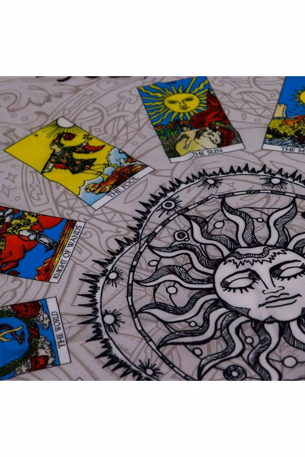 KDMD Tree of Life Tarot Cloth Multicolour Polyester Reading Mat W/D/H: 75 x 75 x 1 cm – 2