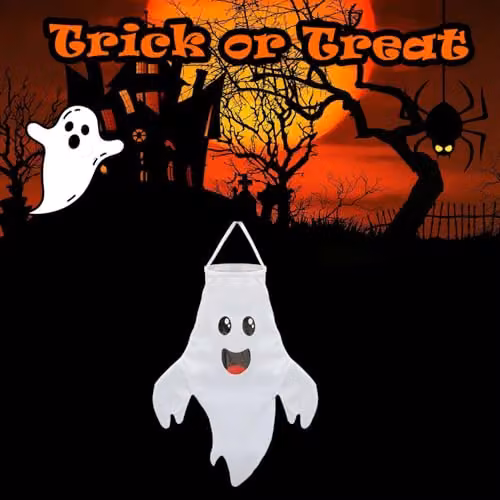 VFM e-Store White Hanging Ghost Decoration for Halloween Parties – 5