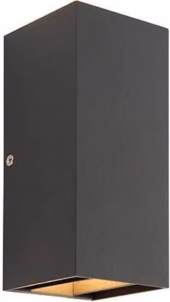Netlighting Glover Integrated LED 2 Light Outdoor Up Down Wall Light in Matt Black Glass IP44 – 1