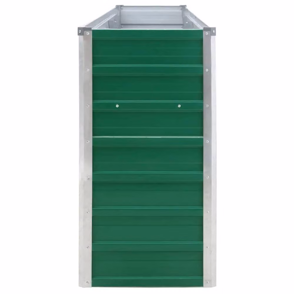 Berkfield Home Galvanised Steel Raised Garden Bed, Green, W: 320 cm, D: 40 cm, H: 77 cm – 3