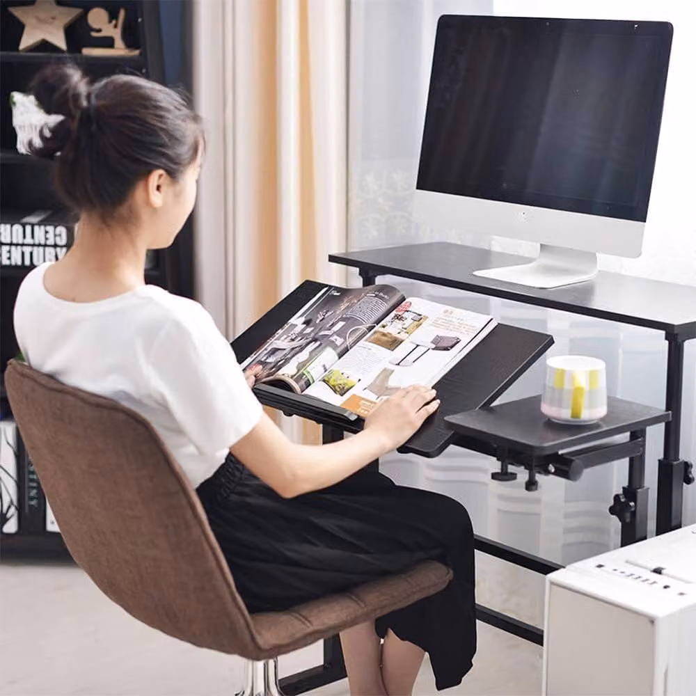 London Boutique Height Adjustable Mobile Standing Desk in Black – 6