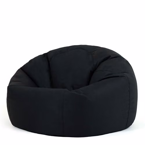 Bean Bag Bazaar Kingston Classic Adult Indoor Outdoor Bean Bag Chair in Black and Yellow – 3