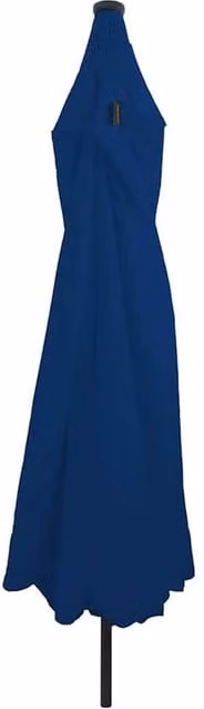 Berkfield Home Garden Parasol with LED Lights in Azure Blue, W: 395 cm, H: 245 cm