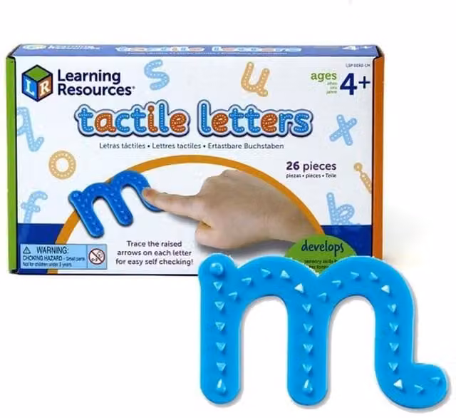 Learning Resources Tactile Sensory Alphabet Set of 26 Multicolour Plastic Letters