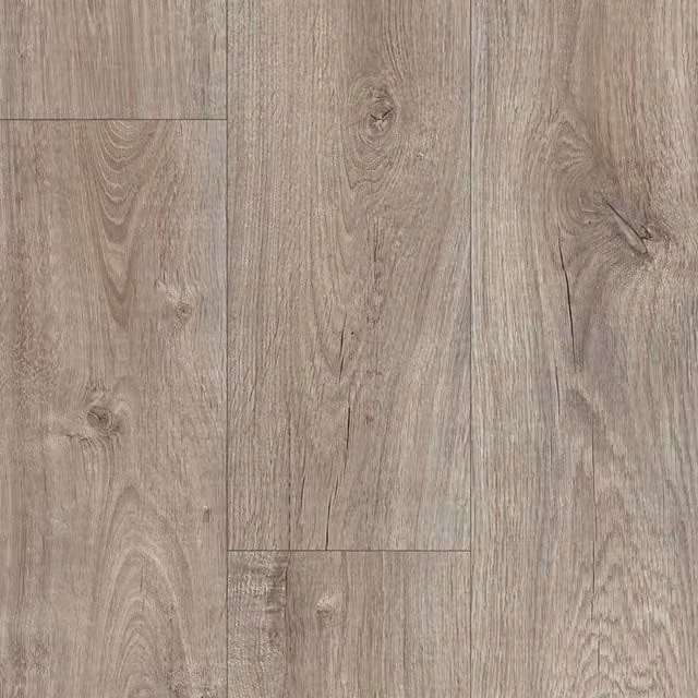 Vinyl Flooring UK Brown Wood Effect 2.5mm Vinyl Flooring Sheet, W 200 cm x D 200 cm