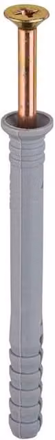 JCP Nylon Hammer Screws Zyp Pozidriv, Grey, 100 Pack, 5 x 30 mm