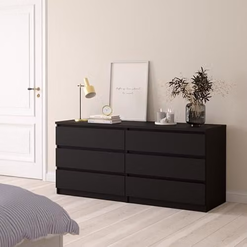 Furniture To Go Naia Wide Chest of 6 Drawers in Black Matt – 4