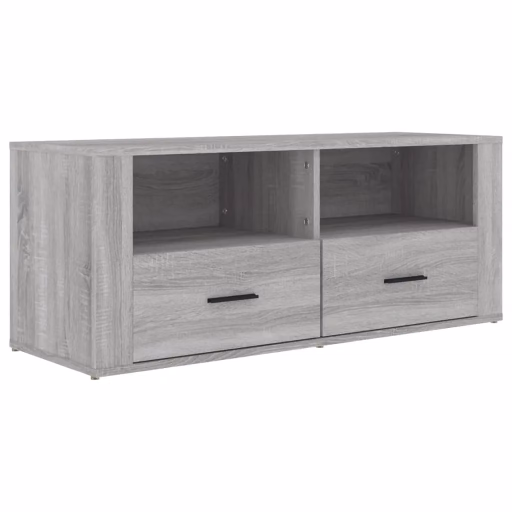 Berkfield Home Grey Sonoma TV Cabinet in Engineered Wood, W: 100 cm, D: 40 cm, H: 40 cm – 2
