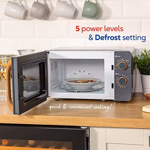 Russell Hobbs Scandi Solo Manual Microwave, 17L, 700W, Grey – 4