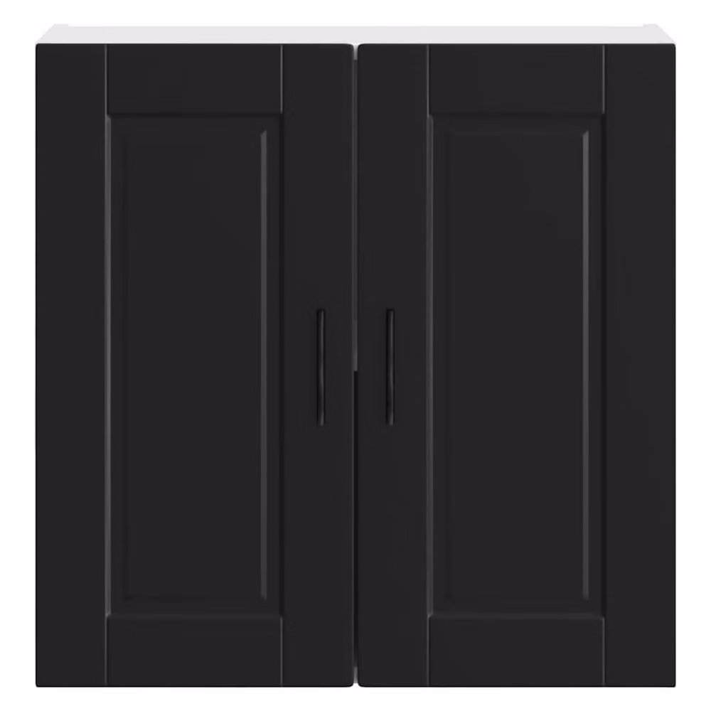 Berkfield Home Porto Black Wall Mounted Kitchen Cabinet with Hinged Doors and Internal Shelves – 4