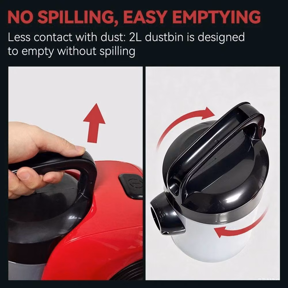 FLAVORA Bagless Cyclonic Cylinder Vacuum Cleaner in Red – 3
