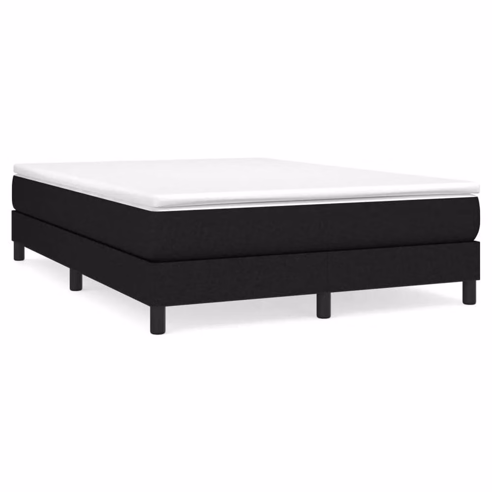 Berkfield Home Durable Box Spring Bed Frame in Black Fabric, W/D/H: 135 x 190 x 25 cm – 3
