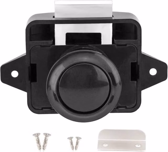 PAWNORA 5-Pack Push Button Catch Latch Lock in Black – 1