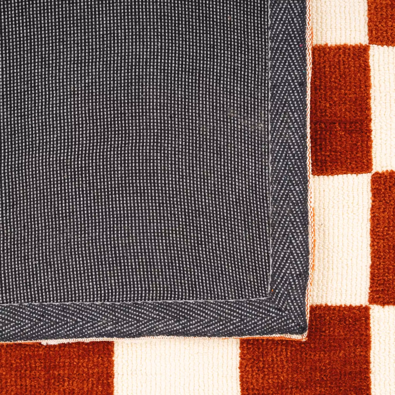 Kukoon Red Retro Checkerboard Hand Tufted Rectangular Living Area Rug W: 190 cm, D: 280 cm – 6
