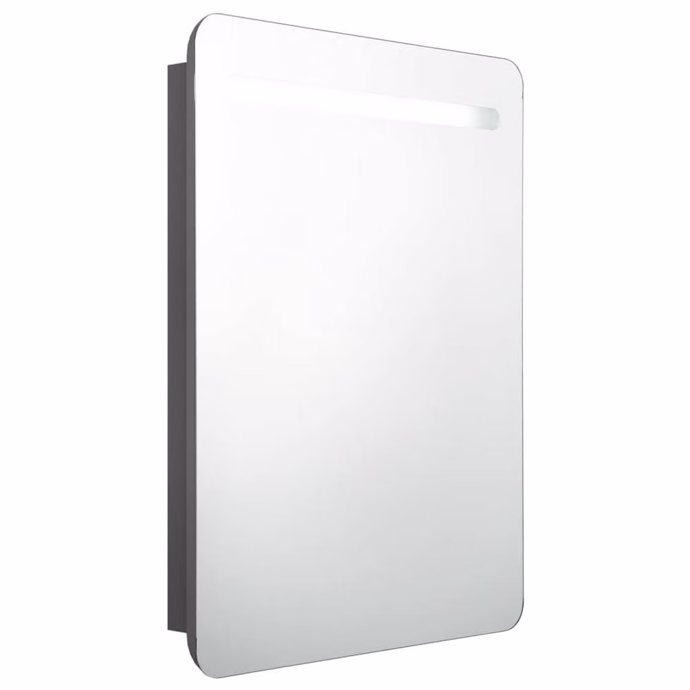 Berkfield Home LED Bathroom Mirror Cabinet in Grey, W/D/H: 60 x 11 x 80 cm – 2