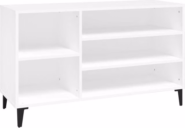 Berkfield Home White Modern Wall Mounted Shoe Cabinet with Integrated Seat, W/D/H: 102 x 36 x 60 cm – 1