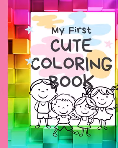 My First Cute Colouring Book for Children, Multicolour Paper Edition