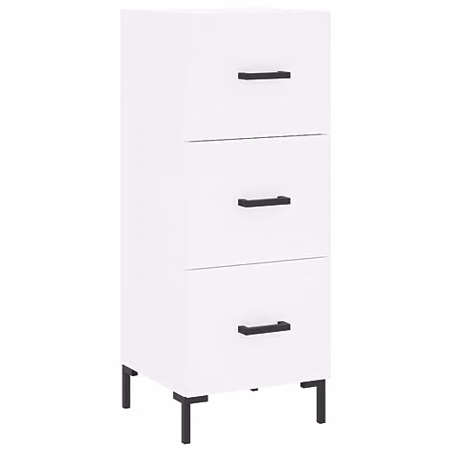 vidaXL Modern White Sideboard in Engineered Wood W/D/H: 34.5 x 34.0 x 90.0 cm