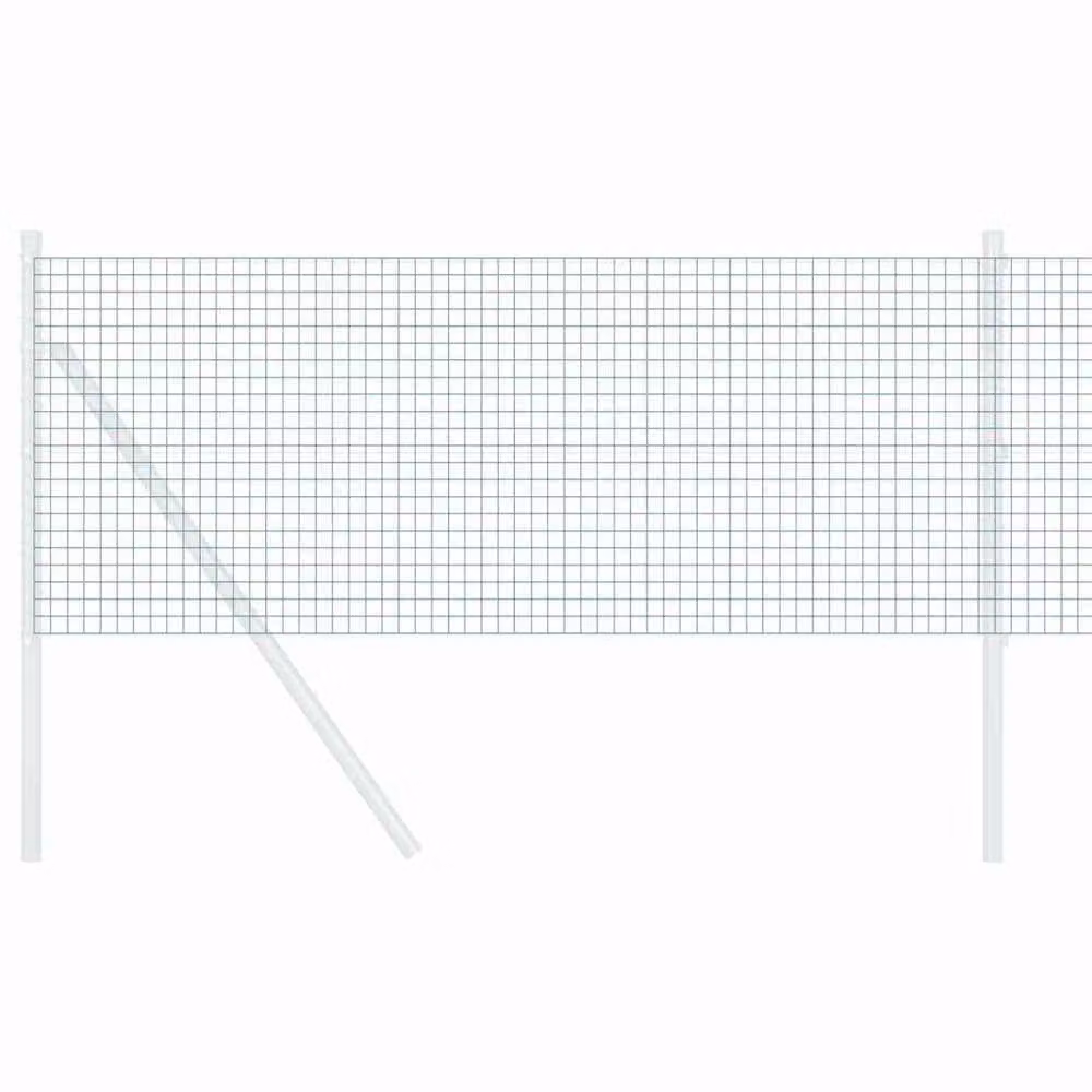 Berkfield Home Green PVC Coated Steel Welded Wire Fence, Single-Bar Round, W: 0.5 m, L: 50 m – 3