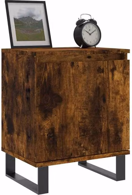 Berkfield Home Elegant Bedside Cabinets, 2 Piece Set in Smoked Oak Brown, W/D/H: 40 x 30 x 50 cm – 1