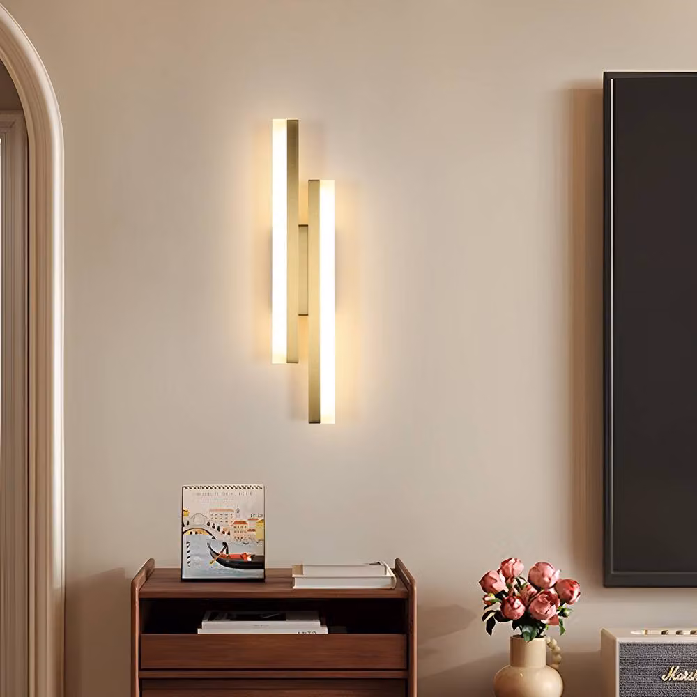 Pheashine Gold Linear LED Wall Sconce, 16W Warm White Aluminium Wall Light – 2