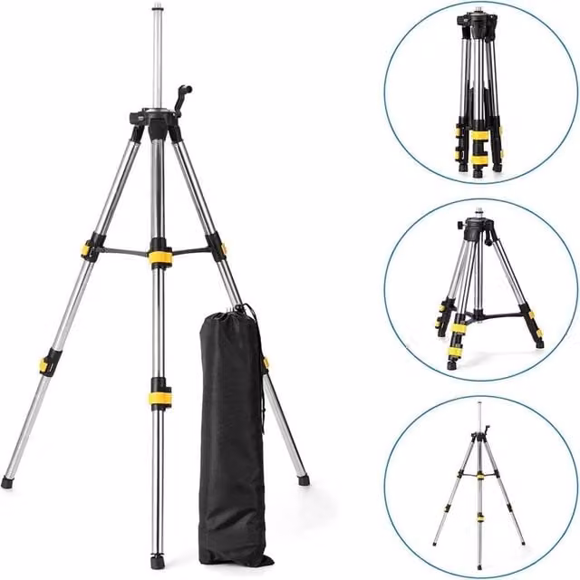 EONLION Stainless Steel Laser Level Tripod in Silver