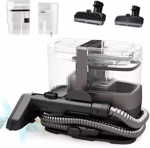 Costway 1800W Portable Carpet Cleaner and Spot Cleaner Machine with 1.1L Tank in Black – 1