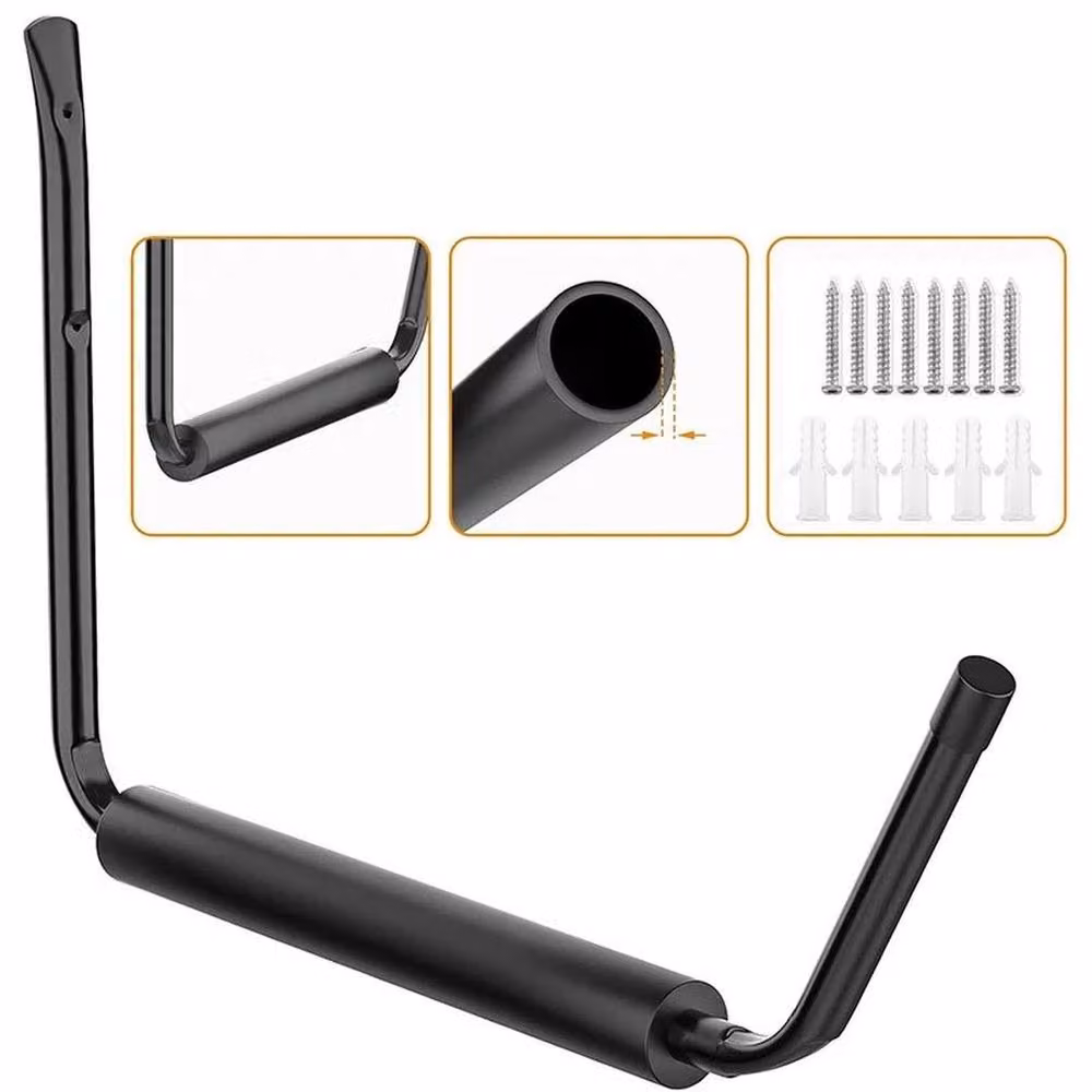 SPETLEK Heavy Duty Wall Hooks, Pack of 8, Black – 2