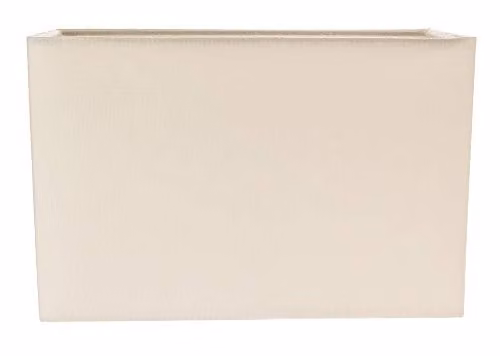Happy Homewares Modern Rectangular Linen Fabric Lamp Shade in Beige, Length: 29 cm