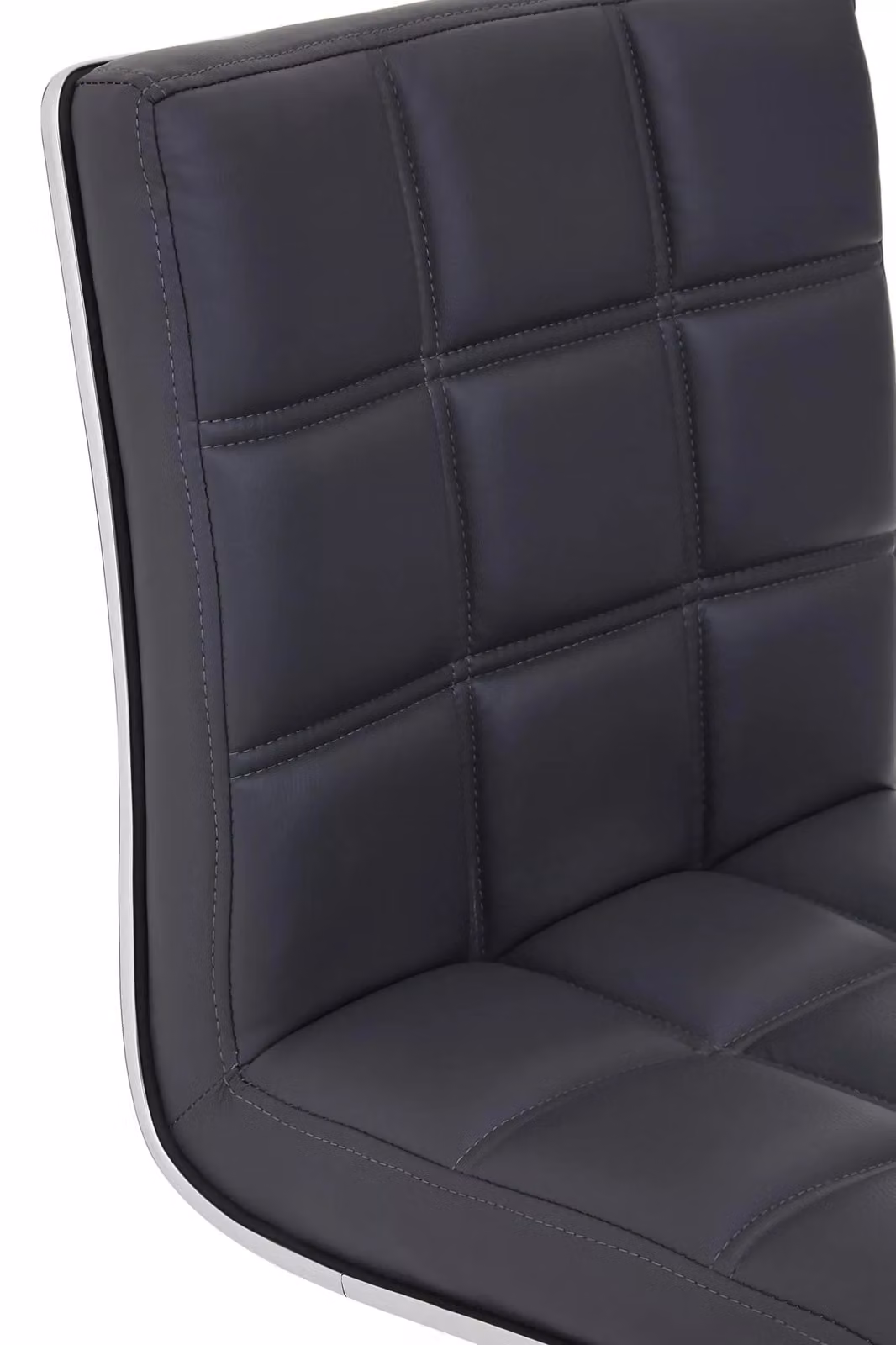 Orsina Tavor Modern Grey Faux Leather Bar Chair with Metal Frame – 4
