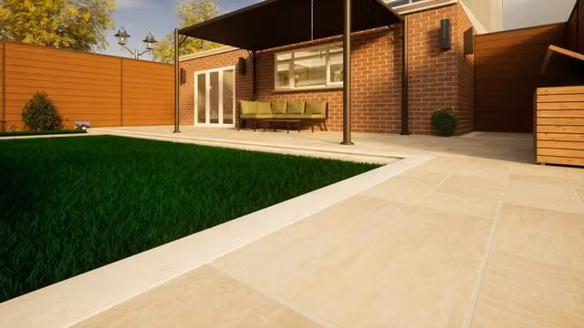 PBSL Group Raj Green Sandstone Paving Project Pack in Green and Beige