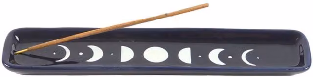 KDMK Moon Phase Ceramic Incense Ash Catcher in Blue